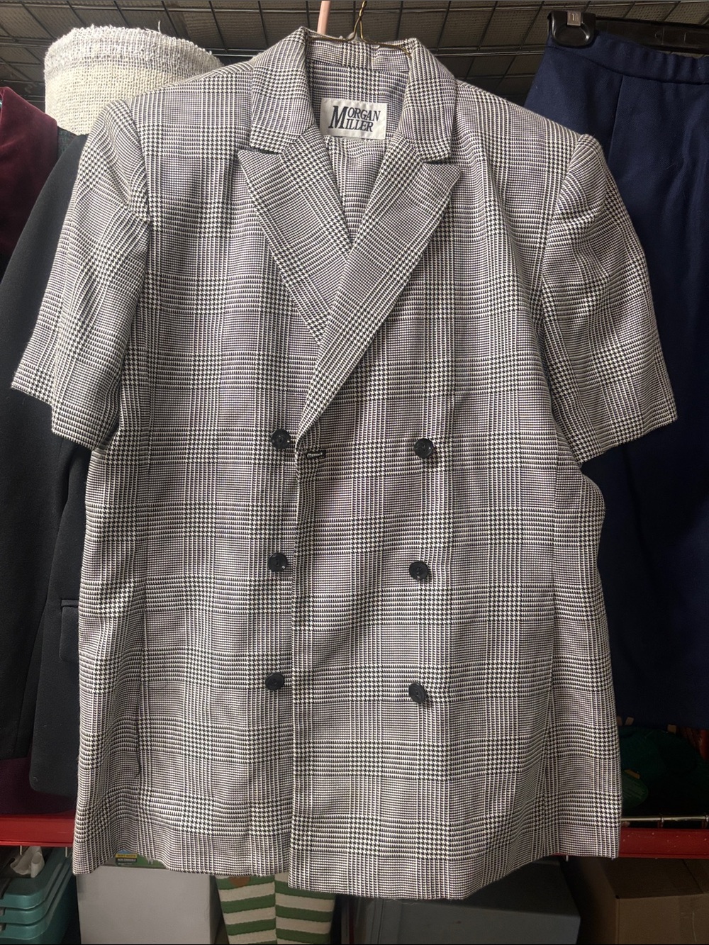 Morgan Miller Gray Glen Plaid Double-Breasted Sport Coat